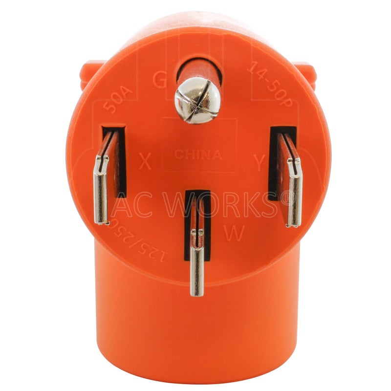 AC WORKS NEMA 14-50P 50 أمبير 4-شوكات موصل/ مولد/ قابس EV إلى 14-30R 4-شوكات مخرج مجفف (مضغوط) - Image 3